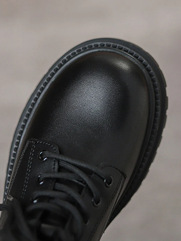 Lace-Up Rivet Round-Toe Split-Joint Boots Dr. Martens Boots - Image 7