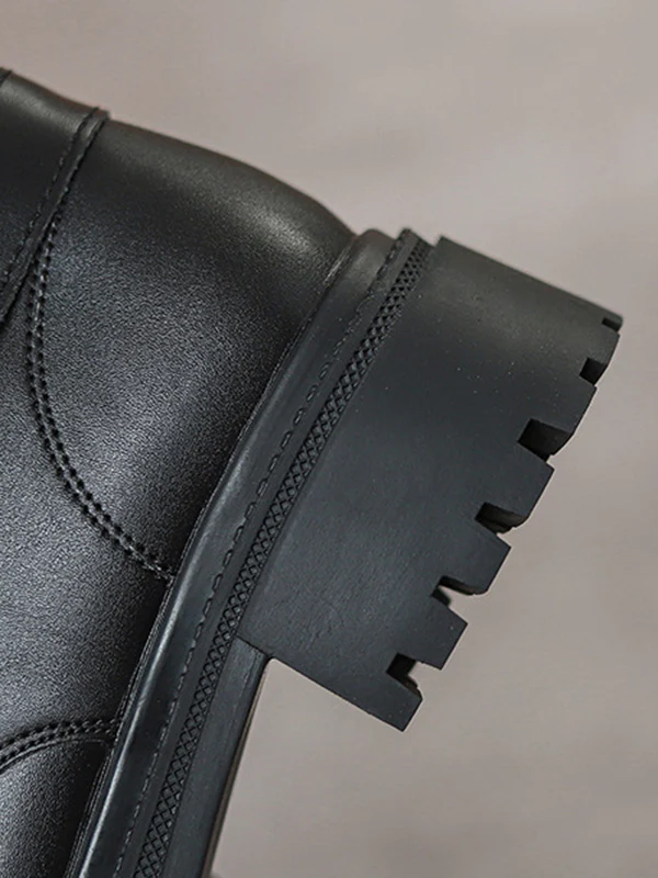Lace-Up Rivet Round-Toe Split-Joint Boots Dr. Martens Boots - Image 9