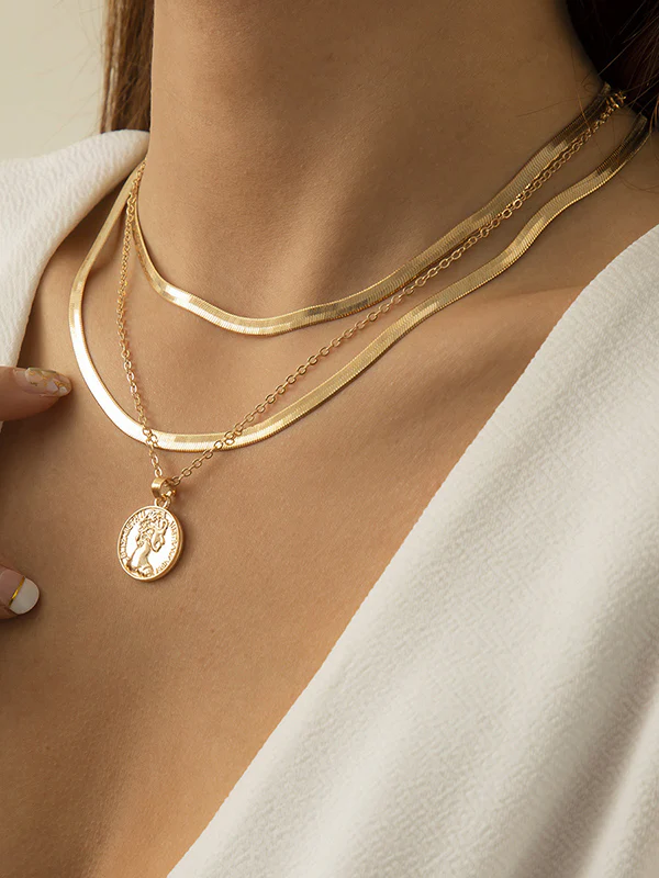 Layered Snake Chain Solid Color Necklaces Accessories - Image 3