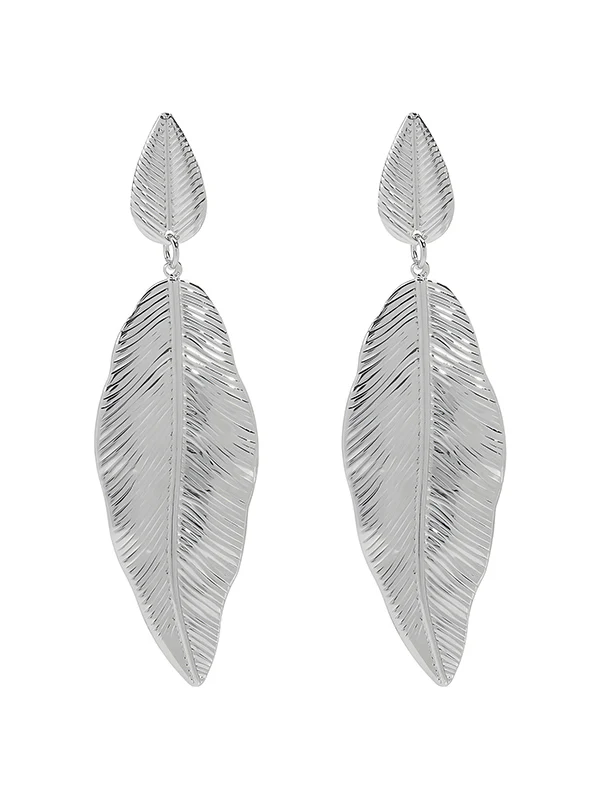 Leaves Shape Drop Earrings - Image 6