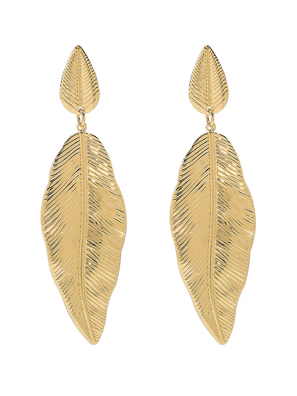 Leaves Shape Drop Earrings - Image 7