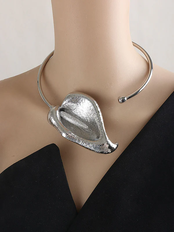 Leaves Shape Solid Color Necklaces Accessories - Image 4