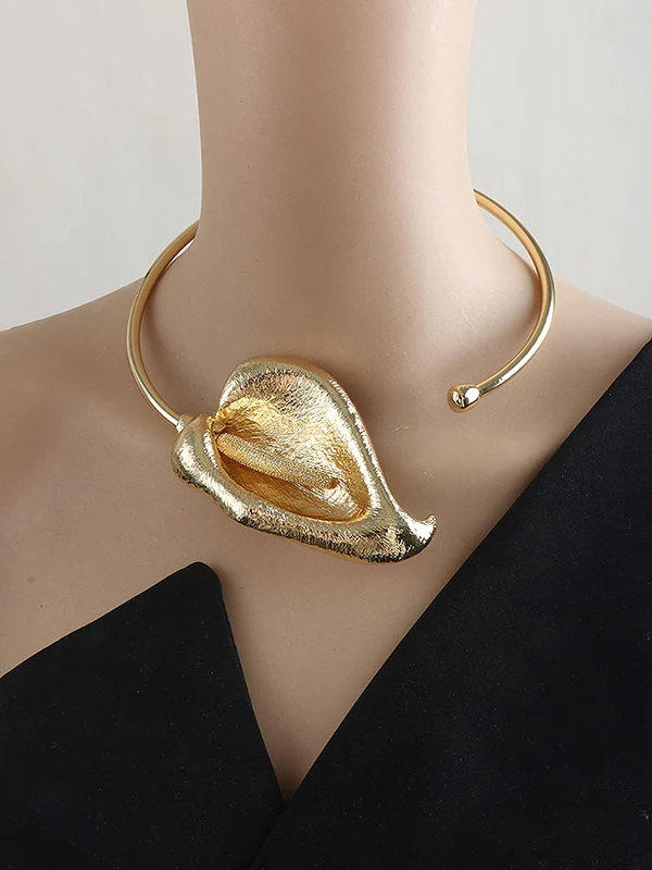Leaves Shape Solid Color Necklaces Accessories - Image 5