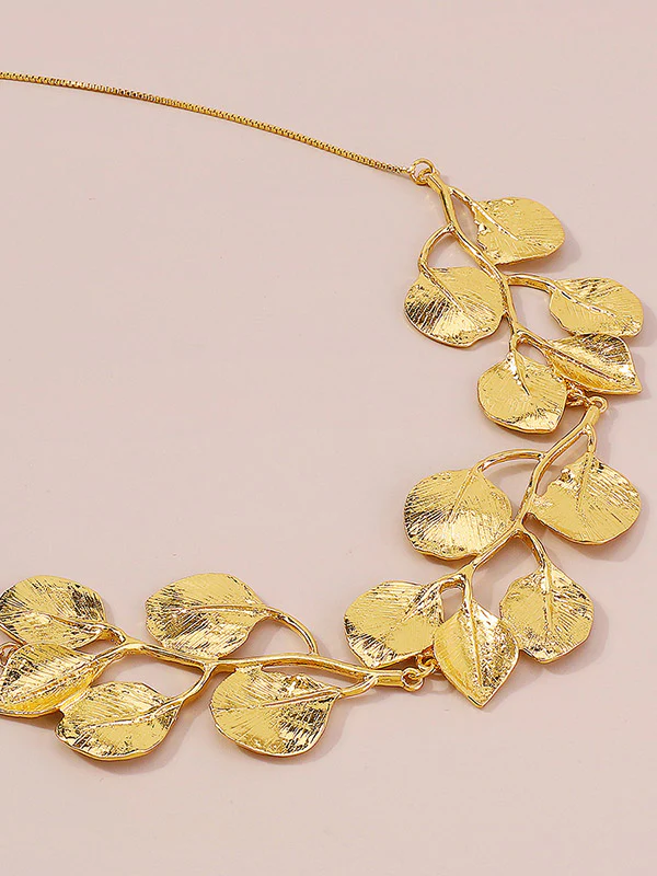 Leaves Shape Solid Color Necklaces Accessories - Image 10