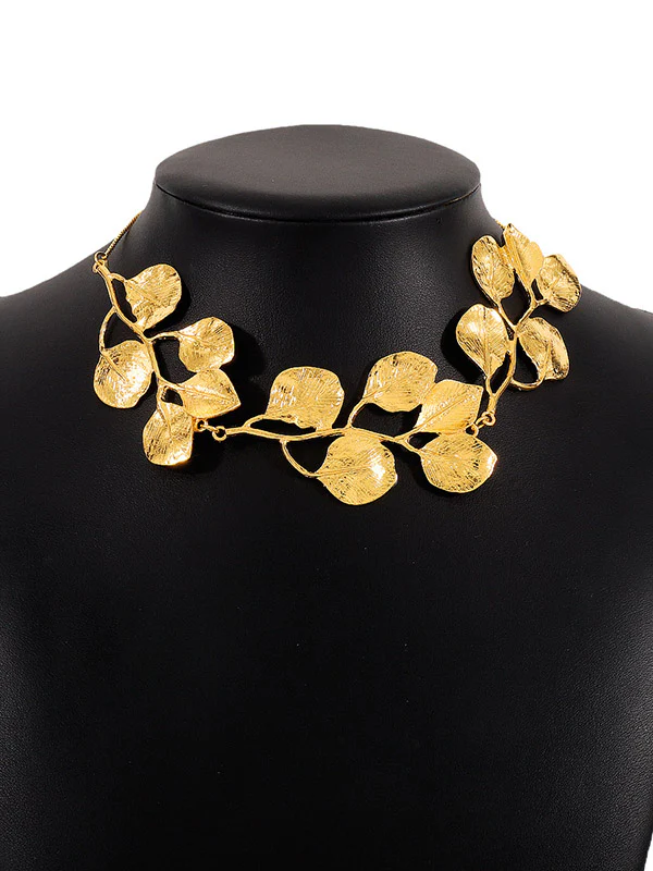 Leaves Shape Solid Color Necklaces Accessories - Image 5
