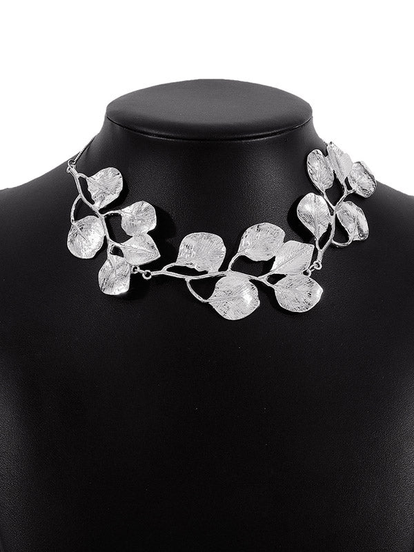 Leaves Shape Solid Color Necklaces Accessories - Image 6