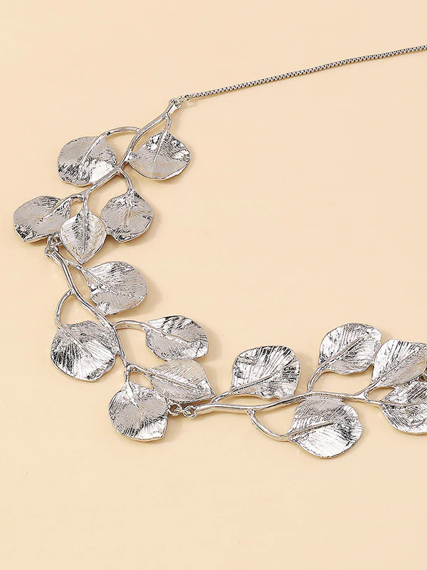 Leaves Shape Solid Color Necklaces Accessories - Image 8