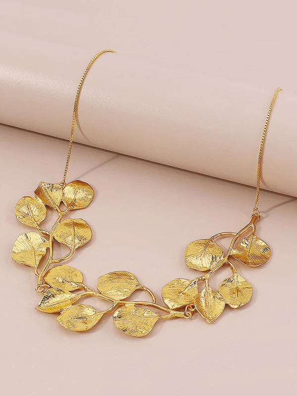 Leaves Shape Solid Color Necklaces Accessories - Image 9