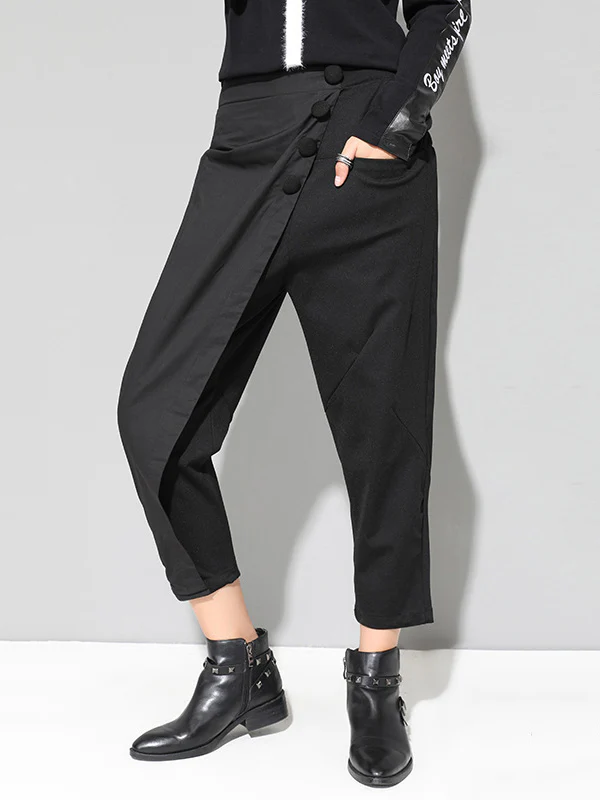 Leisure Fashion Irregularity Solid Color Harem Pants - Image 2
