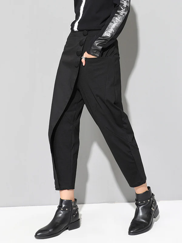 Leisure Fashion Irregularity Solid Color Harem Pants - Image 3