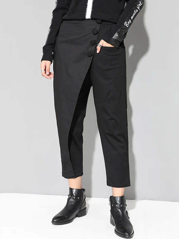 Leisure Fashion Irregularity Solid Color Harem Pants - Image 4