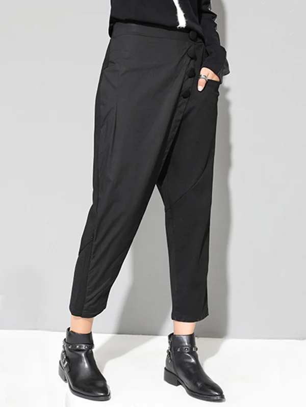 Leisure Fashion Irregularity Solid Color Harem Pants - Image 5