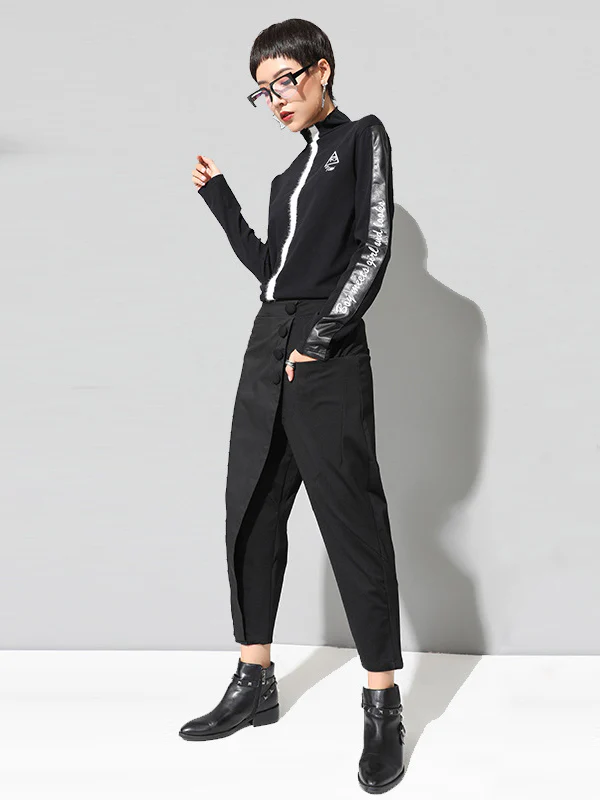 Leisure Fashion Irregularity Solid Color Harem Pants - Image 9