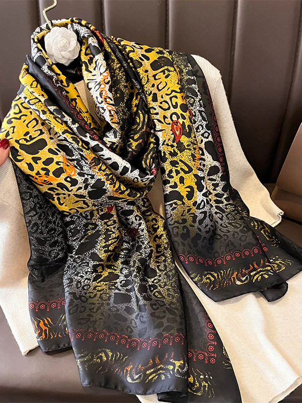 Leopard Printed Sun Protection Shawl&Scarf - Image 2
