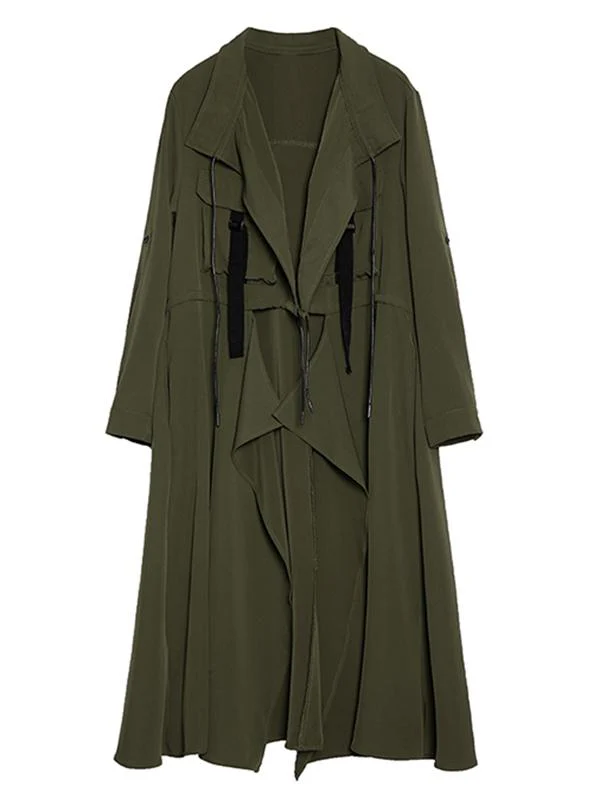Light Loose Solid Trench Coat - Image 12