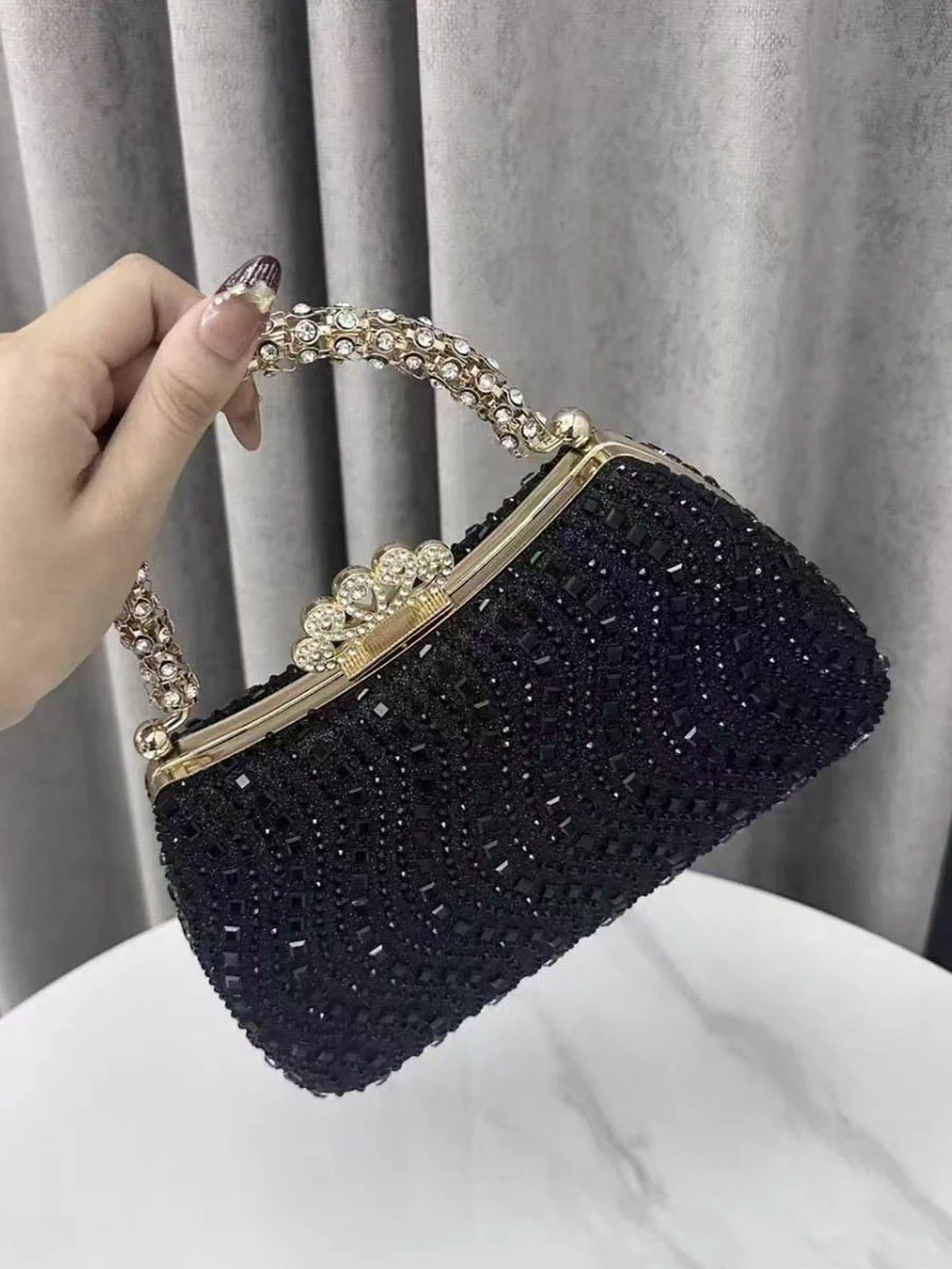 Lock Rhine Stones Shiny Evening Bags & Clutches Mini Bags - Image 2