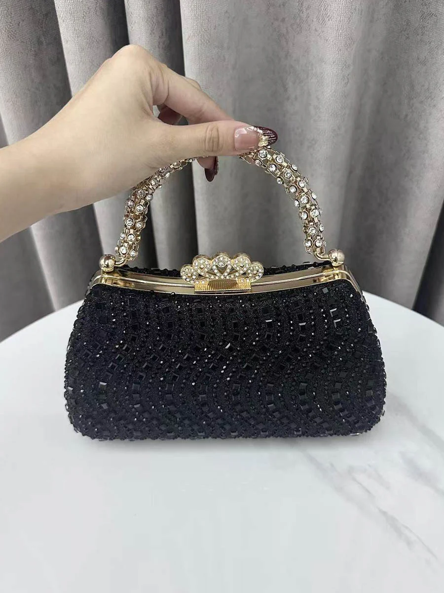 Lock Rhine Stones Shiny Evening Bags & Clutches Mini Bags - Image 3