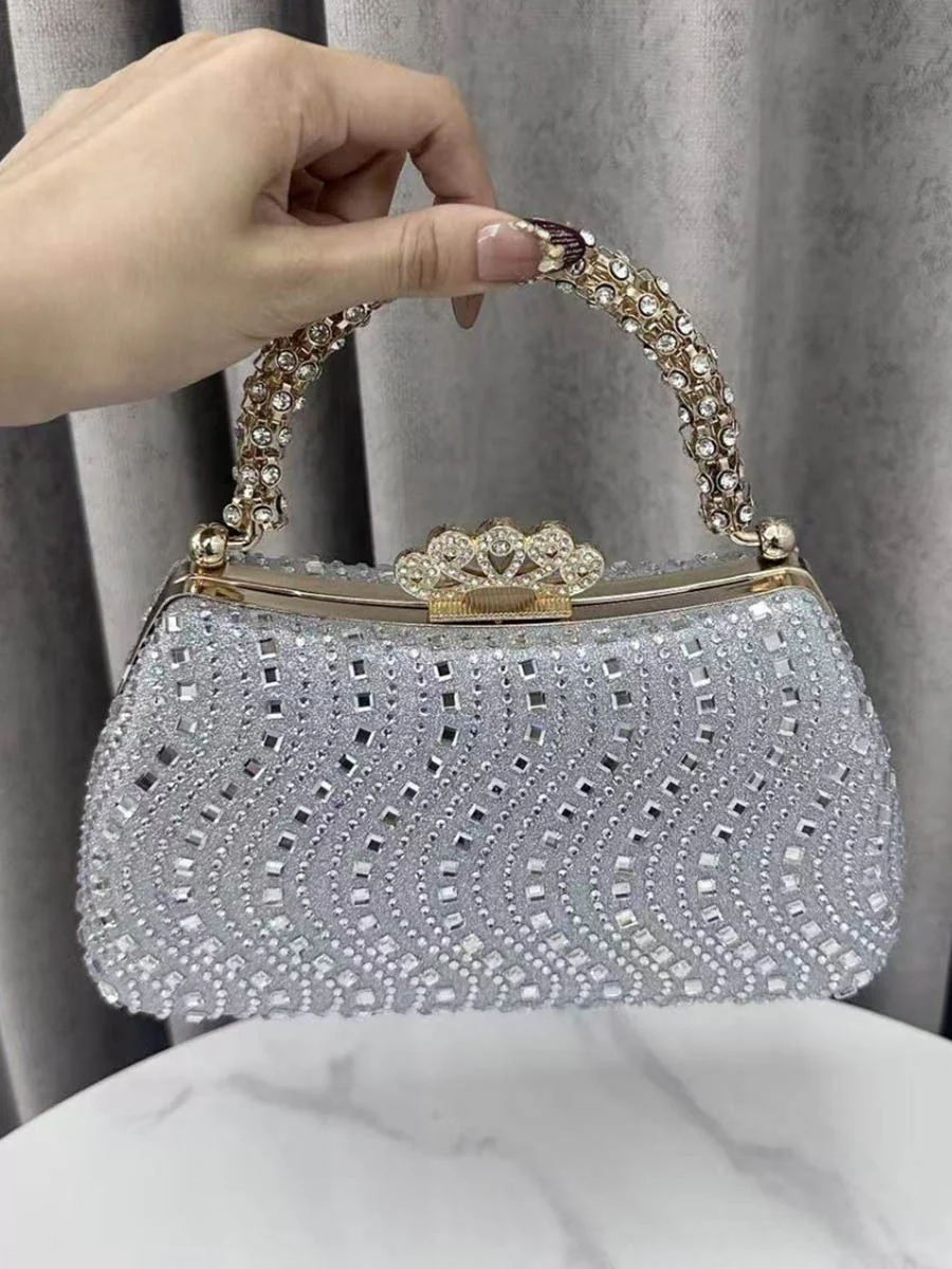 Lock Rhine Stones Shiny Evening Bags & Clutches Mini Bags - Image 4