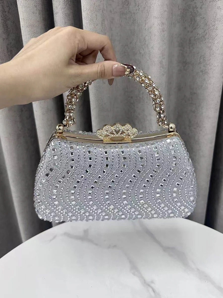 Lock Rhine Stones Shiny Evening Bags & Clutches Mini Bags - Image 5
