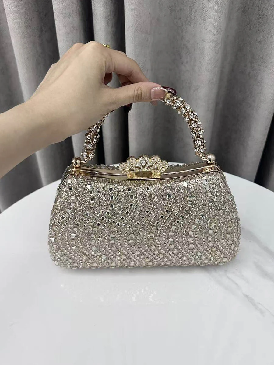 Lock Rhine Stones Shiny Evening Bags & Clutches Mini Bags - Image 6