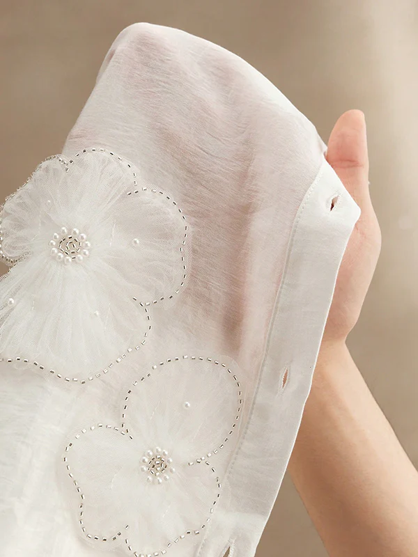 Long Sleeves Applique Split-Joint Lapel Blouses&Shirts Tops - Image 13