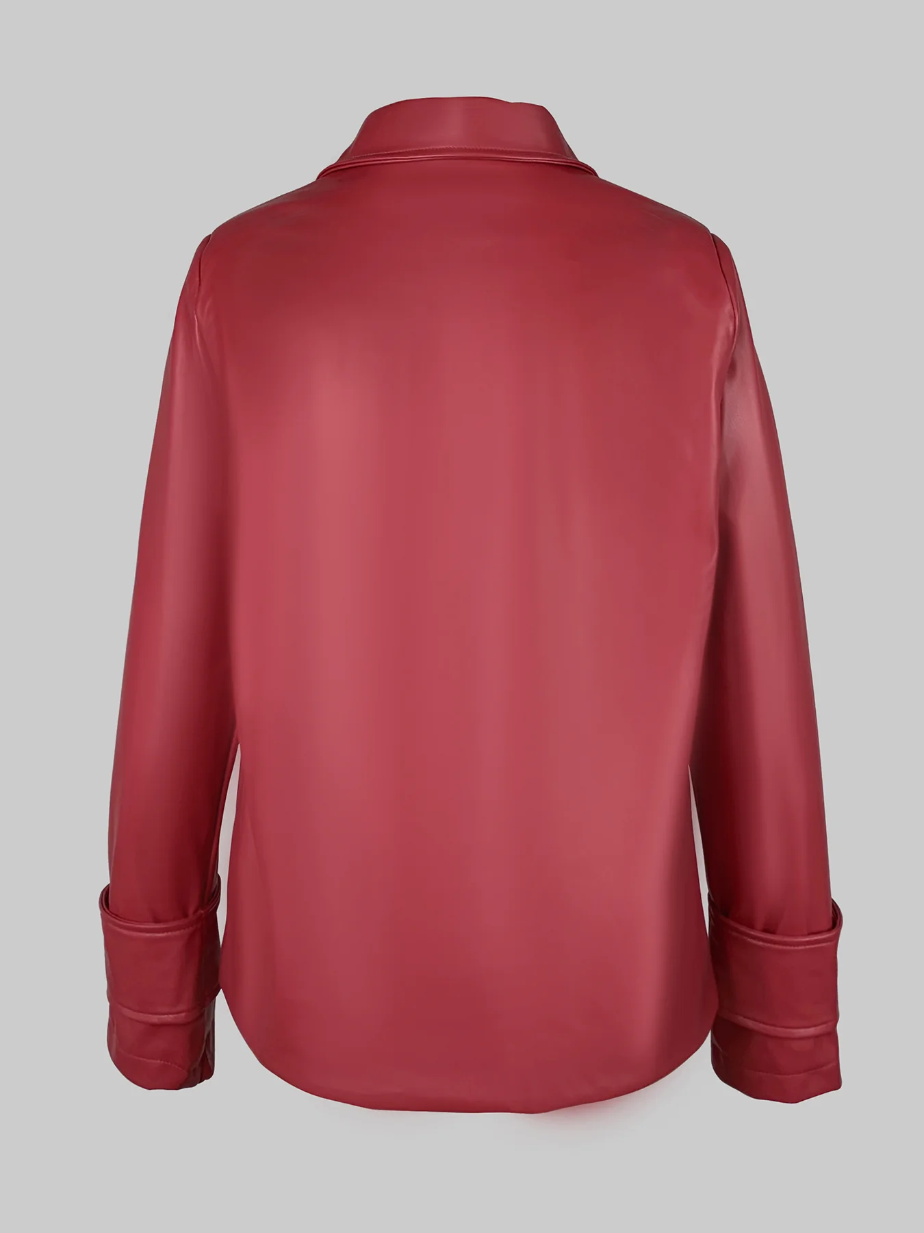 Long Sleeves Buttoned Solid Color Notched Collar Jackets&Coats Outerwear - Image 7