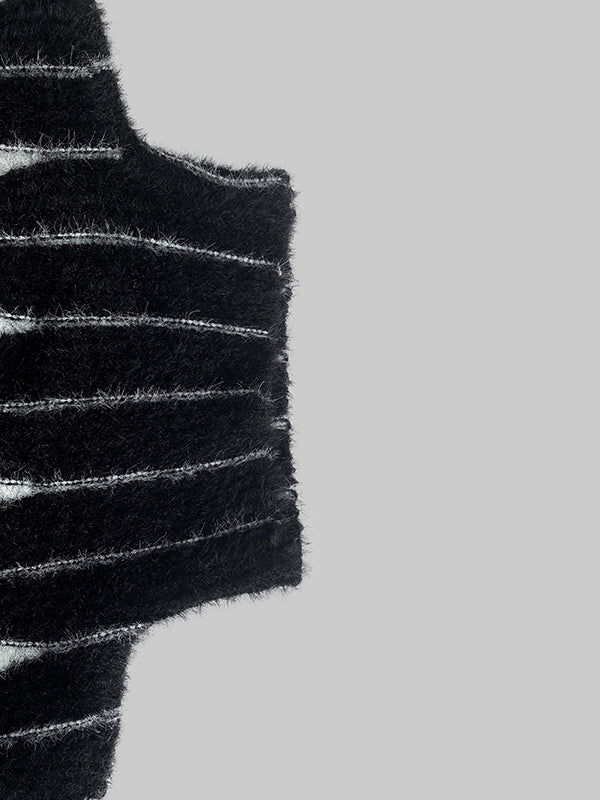 Long Sleeves Contrast Color High-Neck Sweater Tops - Image 7