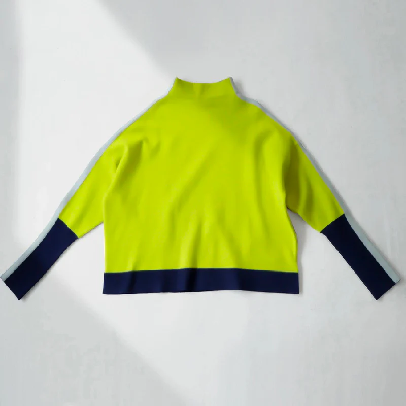 Long Sleeves Contrast Color Split-Joint High Neck Hoodies&Sweatshirt Sweatshirt Tops Tops - Image 18