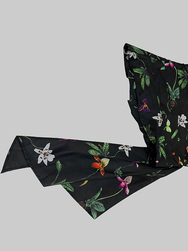Long Sleeves Loose Asymmetric Flower Print Split-Joint Lapel Blouses&Shirts Tops - Image 10
