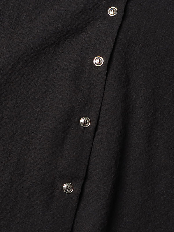 Long Sleeves Loose Belted Buttoned Lapel Mini Dresses Shirt Dress - Image 7