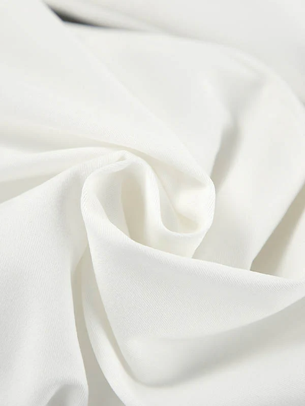 Long Sleeves Loose Buttoned Elasticity Pockets Solid Color Off-The-Shoulder Blouses&Shirts Tops - Image 11