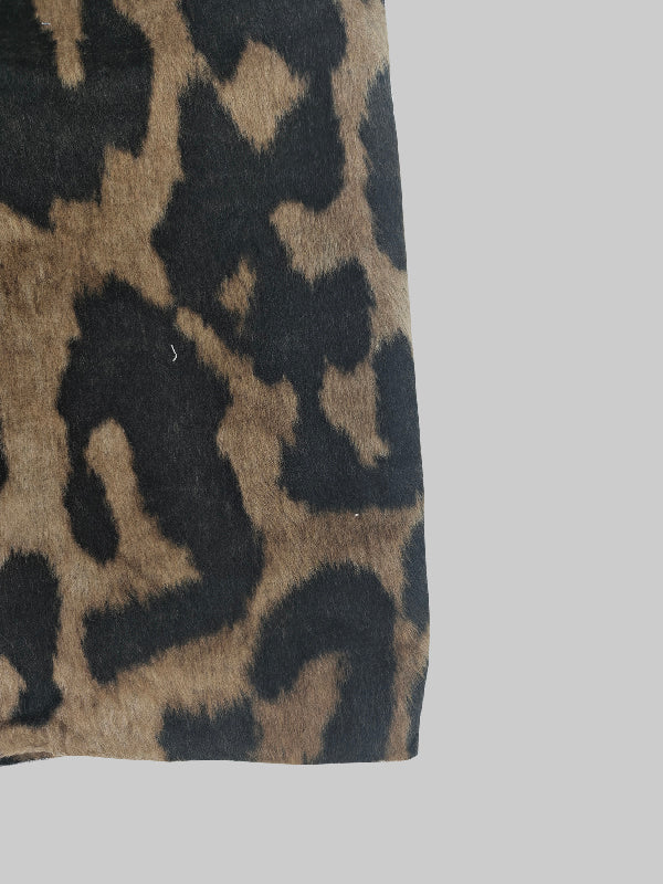 Long Sleeves Loose Buttoned Leopard Pockets Split-Joint V-Neck Outerwear Trench Coats - Image 11