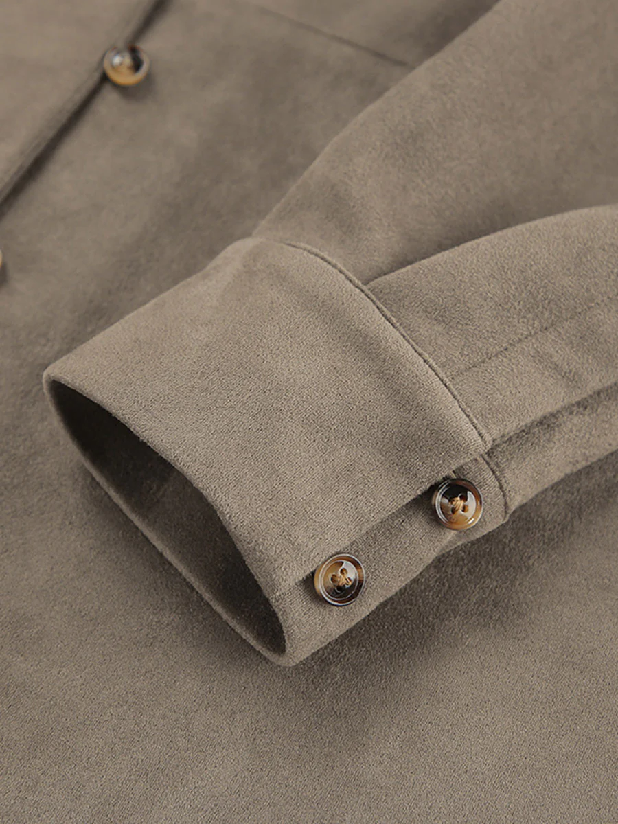 Long Sleeves Loose Buttoned Solid Color Split-Joint Lapel Blouses&Shirts Tops Outerwear - Image 13