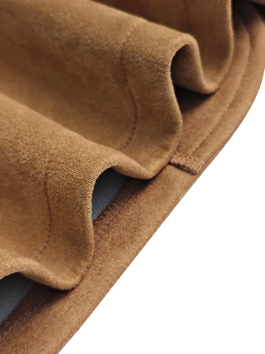 Long Sleeves Loose Buttoned Solid Color Split-Joint Notched Collar Blazer Outerwear - Image 11