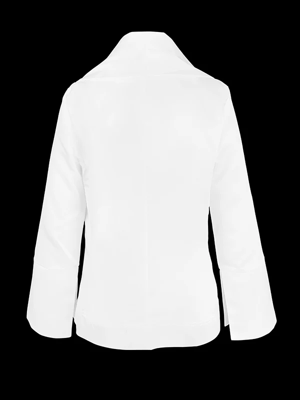 Long Sleeves Loose Buttoned Solid Color Stand Collar Blouses&Shirts Tops - Image 5