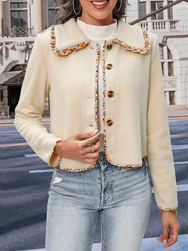 Long Sleeves Loose Buttoned Split-Joint Lapel Outerwear - Image 2
