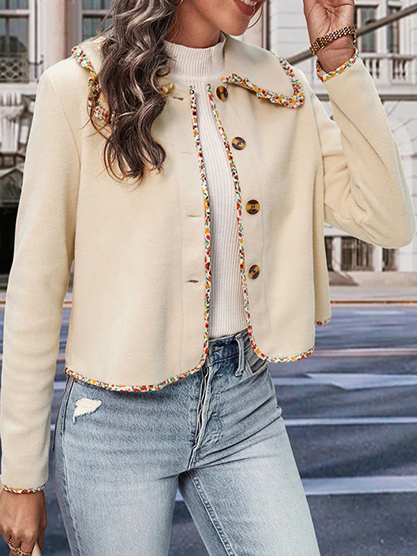 Long Sleeves Loose Buttoned Split-Joint Lapel Outerwear - Image 3