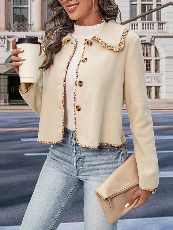 Long Sleeves Loose Buttoned Split-Joint Lapel Outerwear - Image 4