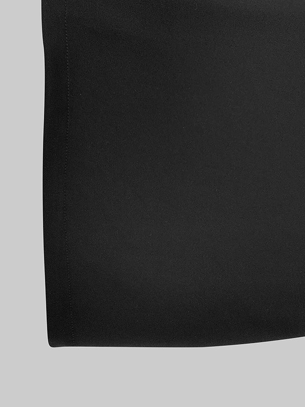 Long Sleeves Loose Hollow Solid Color Split-Joint Round-Neck Mini Dresses - Image 11