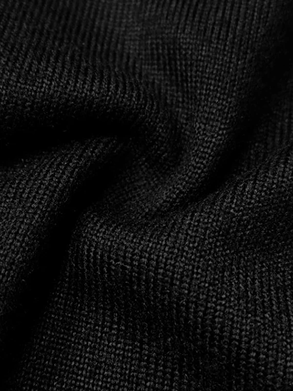 Long Sleeves Loose Hollow Split-Joint Round-Neck Blouses&Shirts Tops - Image 4