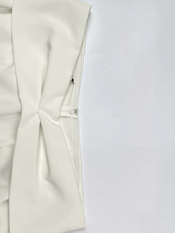 Long Sleeves Loose Pleated Solid Color Split-Front Off-The-Shoulder Blouses&Shirts Tops - Image 8