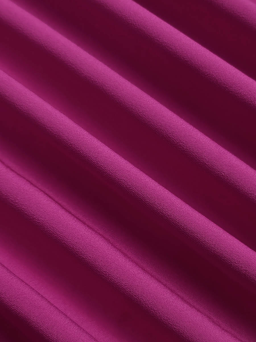 Long Sleeves Loose Pleated Solid Color Split-Joint Tiered Round-Neck Maxi Dresses - Image 15