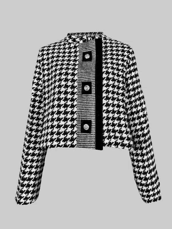 Long Sleeves Loose Printed Stand Collar Jackets Outerwear - Image 4