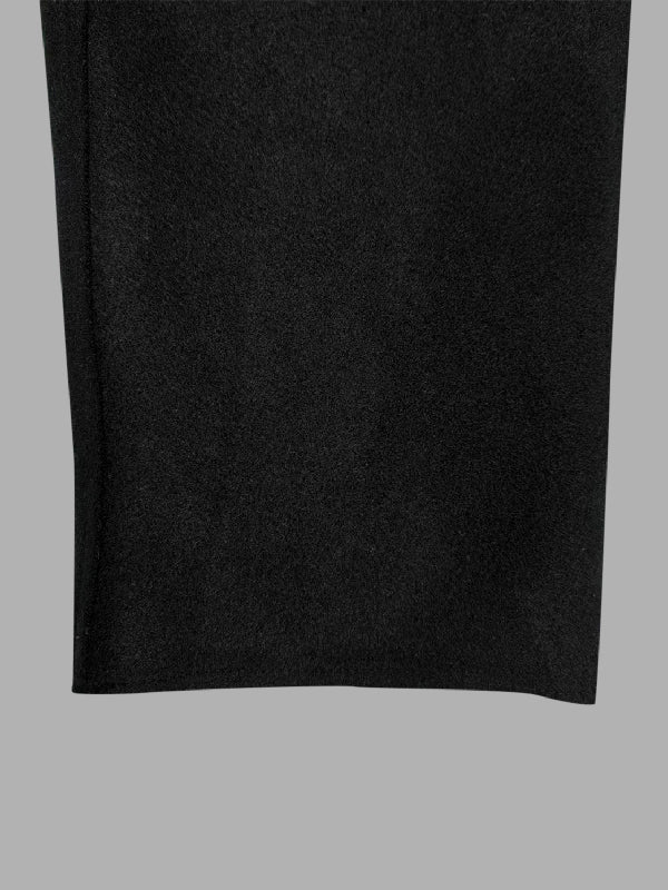 Long Sleeves Loose Solid Color Collarless Woolen Coat - Image 18