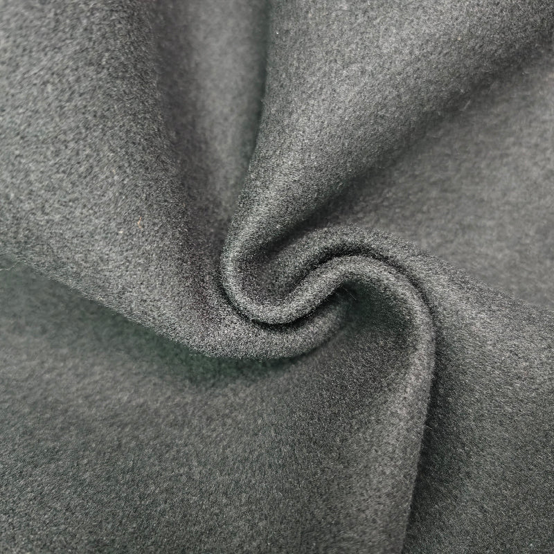 Long Sleeves Loose Solid Color Collarless Woolen Coat - Image 25