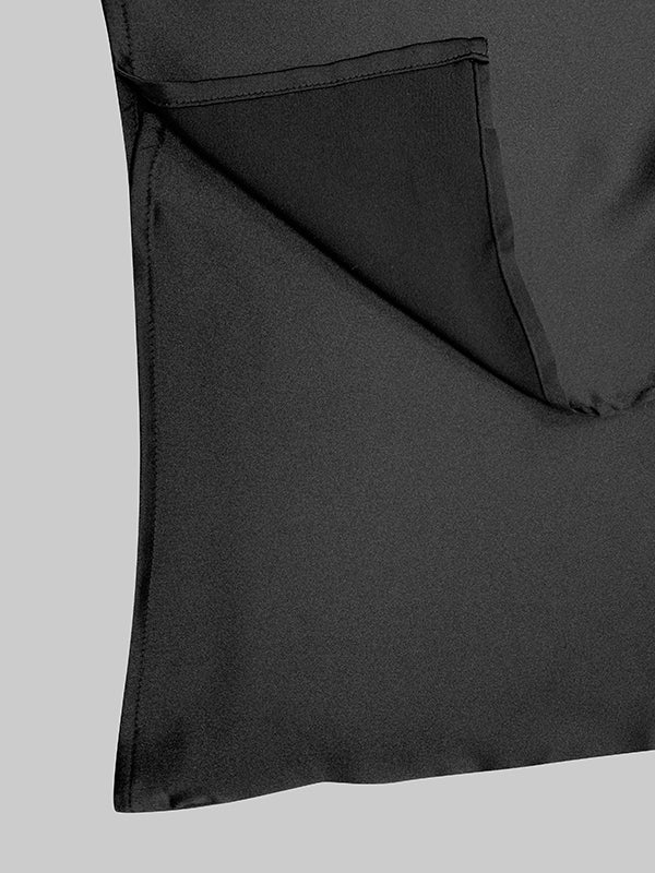 Long Sleeves Loose Solid Color Lapel Collar Maxi Shirt Dresses - Image 9