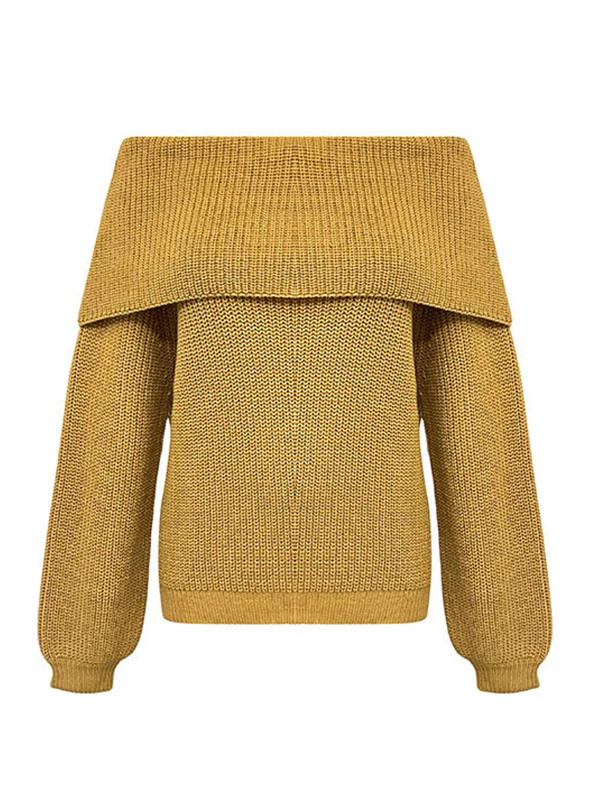 Long Sleeves Loose Solid Color Split-Joint Round-Neck Sweater Tops - Image 11