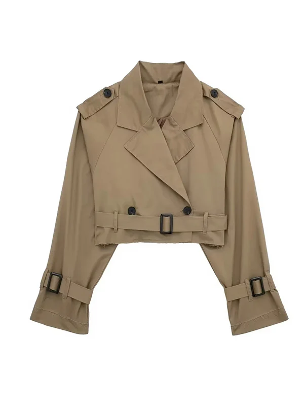 Long Sleeves Loose Split-Joint Lapel Jackets - Image 10