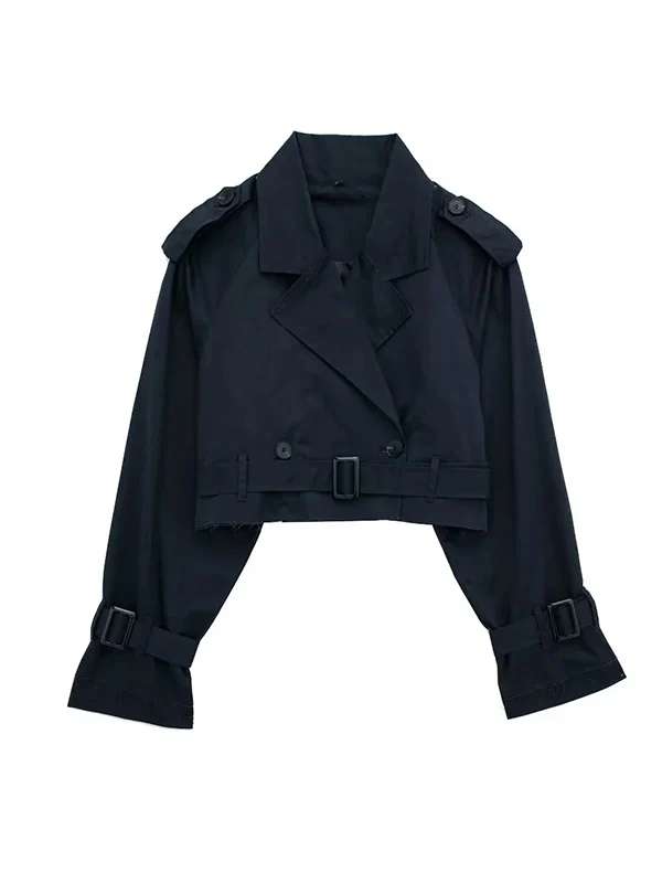 Long Sleeves Loose Split-Joint Lapel Jackets - Image 11