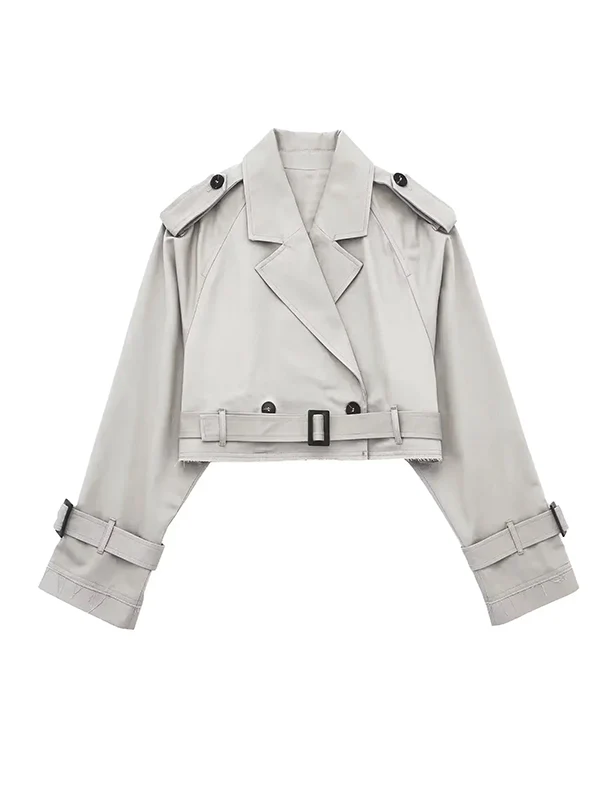 Long Sleeves Loose Split-Joint Lapel Jackets - Image 13